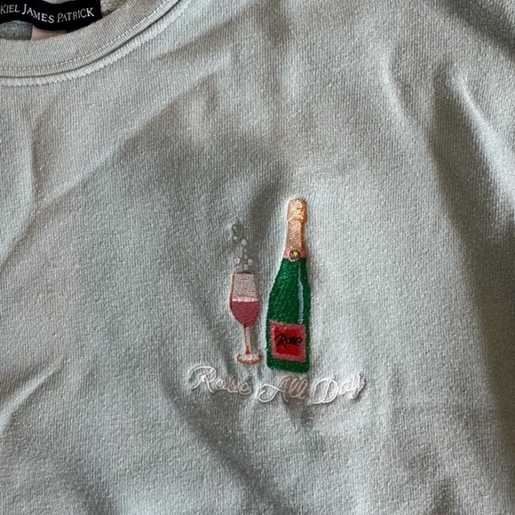 KJP Rosé All Day Mint Green Sweatshirt with Embroidered Design - Picture 2 of 3